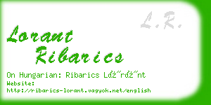 lorant ribarics business card